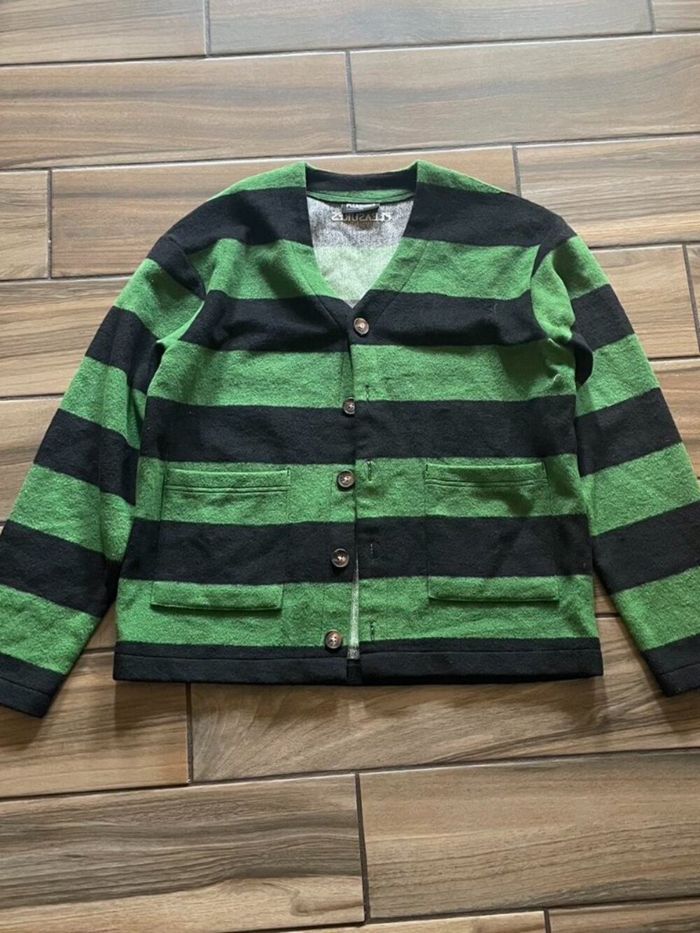 Pleasures Women's Green and Black Jumper